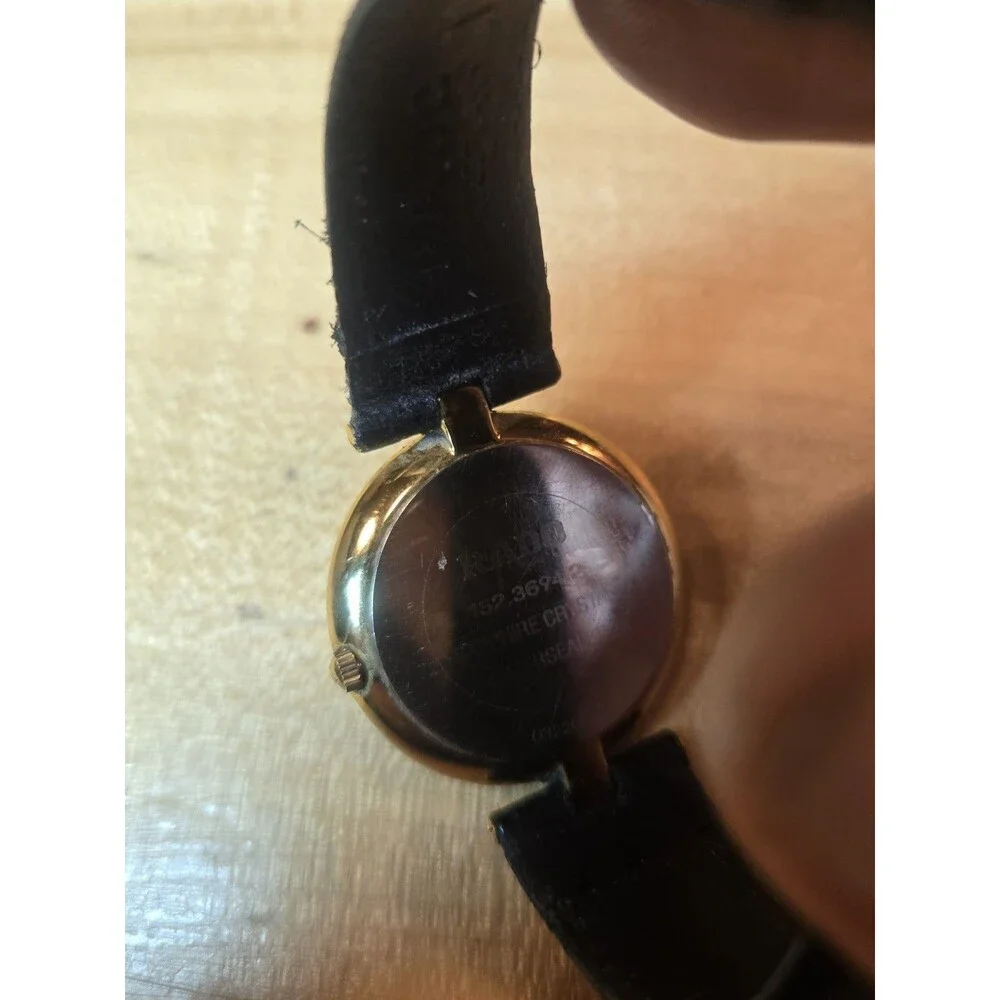 Rare RADO Florence 152.3694.2 Quartz Black Watch 32mm. New Battery Installed